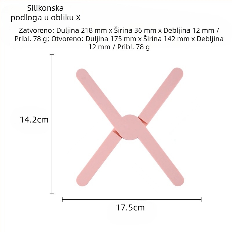 Silikonska križno izolacijska podloga za stol, podmetač za čaše, protiv opeklina, podmetači za tanjure i lonce