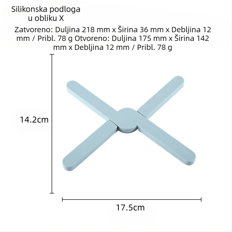 Silikonska križno izolacijska podloga za stol, podmetač za čaše, protiv opeklina, podmetači za tanjure i lonce