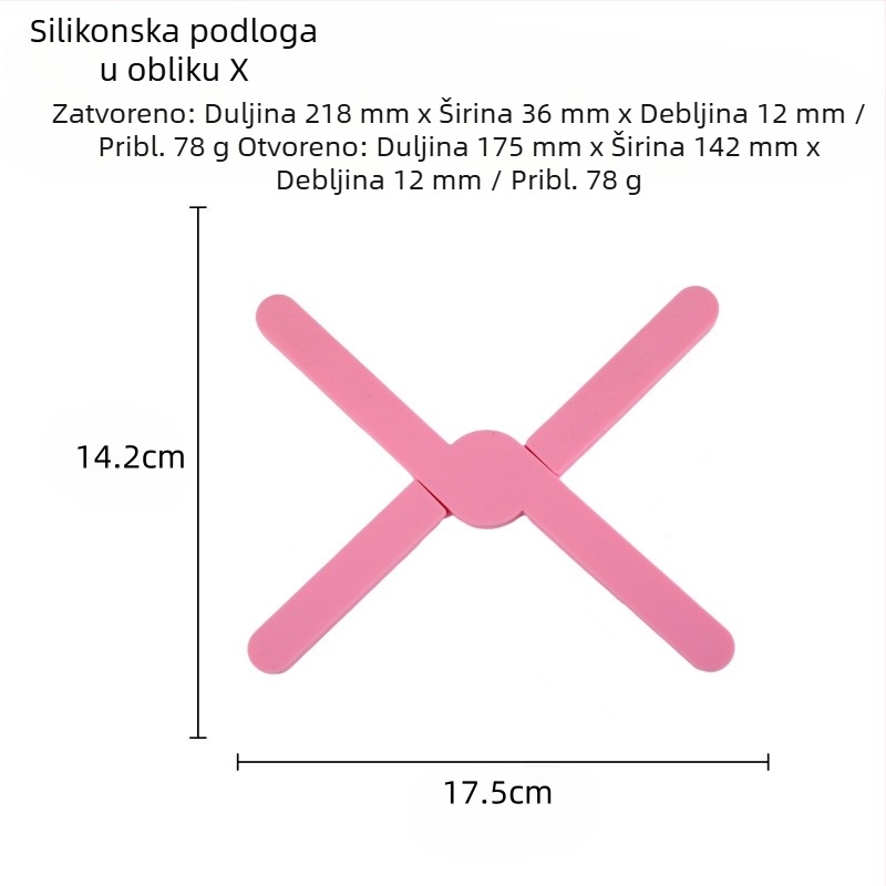 Silikonska križno izolacijska podloga za stol, podmetač za čaše, protiv opeklina, podmetači za tanjure i lonce