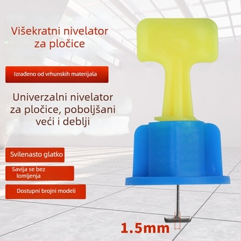 Prošireni i debeli alat za niveliranje pločica, podesivi fiksirajući uređaj, univerzalni alat za niveliranje zida i poda, križasti klipovi za pozicioniranje