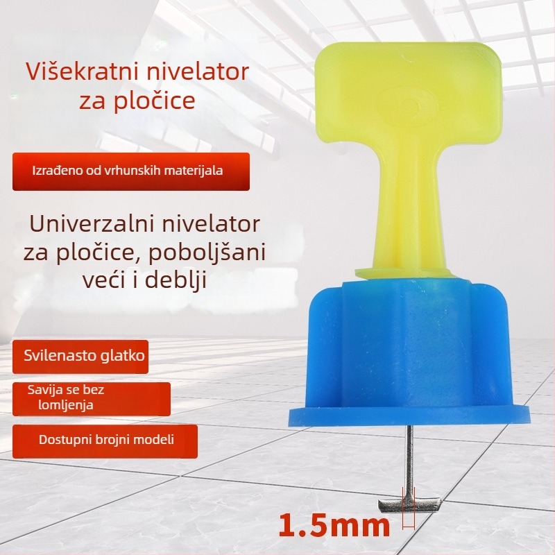 Prošireni i debeli alat za niveliranje pločica, podesivi fiksirajući uređaj, univerzalni alat za niveliranje zida i poda, križasti klipovi za pozicioniranje