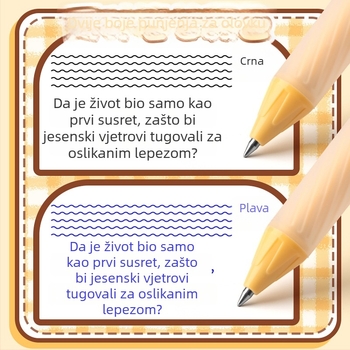 Izbrisivo pero s okretom jezgre — slatko potpisno pero (gel/ballpoint)