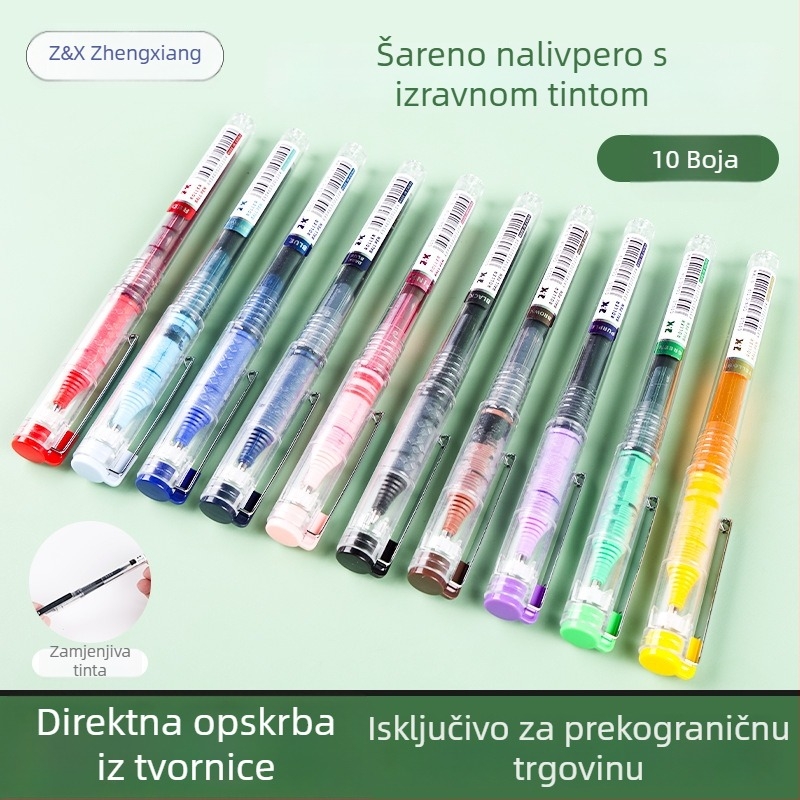 INS stil šarena gel olovka s 0,7 mm kugličnim vrhom, velika kapaciteta, zamjenjiva punjenja