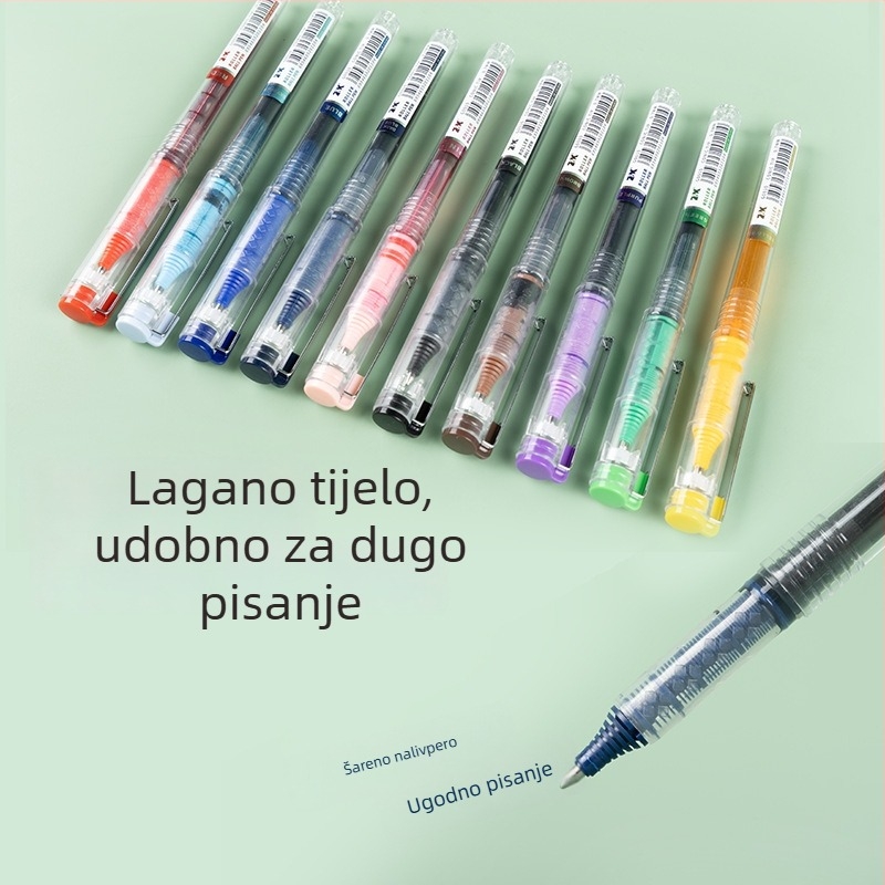 INS stil šarena gel olovka s 0,7 mm kugličnim vrhom, velika kapaciteta, zamjenjiva punjenja