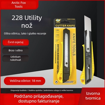 Nož za tapete s finim zubom, velik, protuklizni, crna oštrica – precizan alat