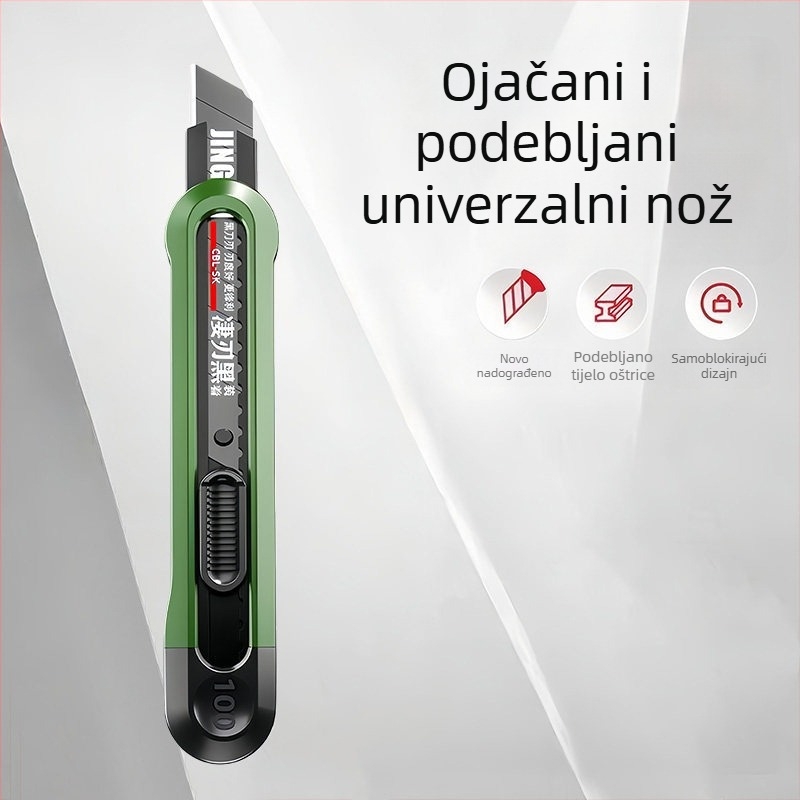 Teški višenamjenski nož za tapete, industrijski karbonski čelični nož, rezanje papira i veliki otvarač kutija