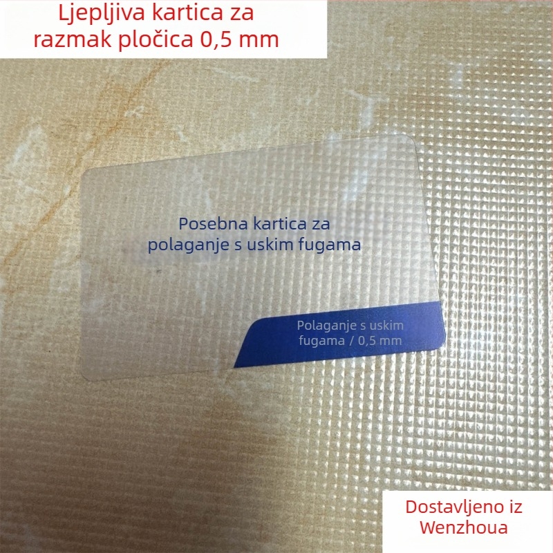Specijalna kartica za besprijekorno postavljanje pločica, brtvene kartice 0.35 mm i 0.5 mm, alat za niveliranje pločica za razmake i besprijekorno postavljanje ploča od kamena