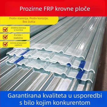 FRP vlaknasto staklena prozirna krova pločica za plastične krovišta, antikorozivna, 840 prozirna obojena metalna pločica