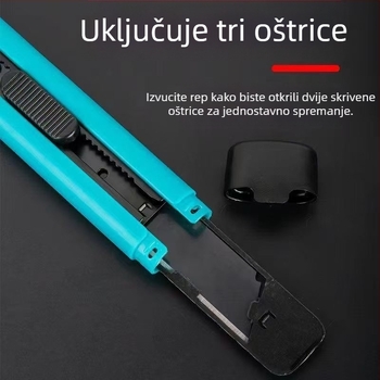 18 mm uredski i skladišni nož s automatskim zaključavanjem i dvije rezervne oštrice SK5