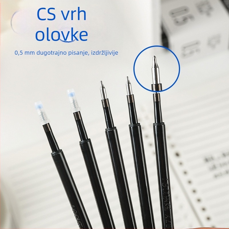 Le Xuan termički izbrisivi refil za CS pritisni mehanizam, gel olovka, 0,5 mm, kristalno plava, kutija od 20 komada