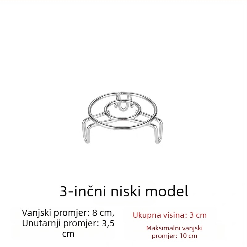304 nehrđajući čelik – mini stalak za parenje s podesivom visinom – mali stalak za wellness lonac i termosicu