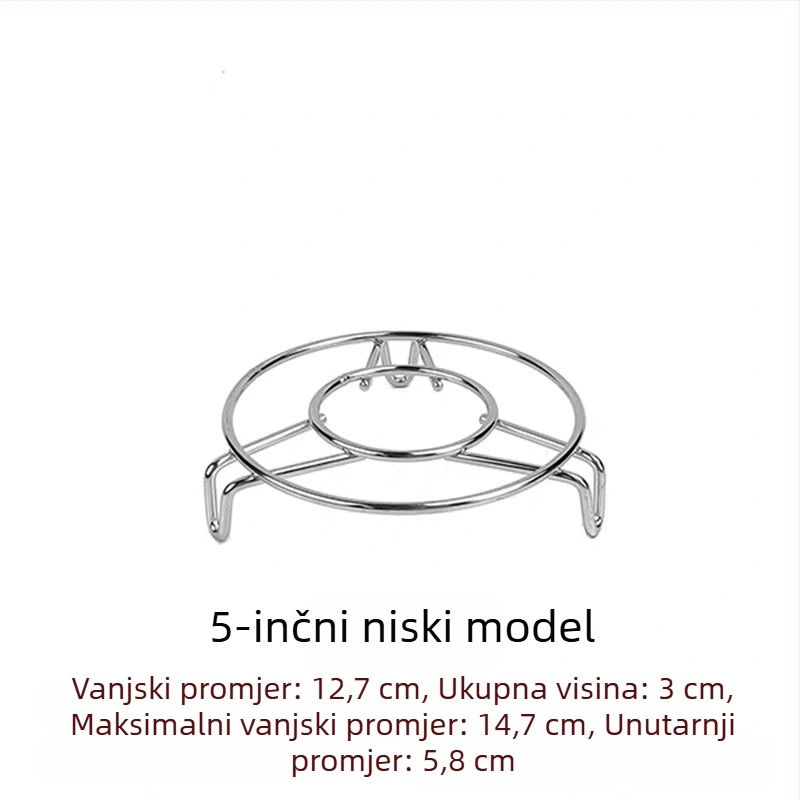 304 nehrđajući čelik – mini stalak za parenje s podesivom visinom – mali stalak za wellness lonac i termosicu
