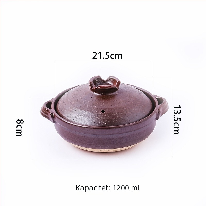 Japanskog stila glineni lonac za juhe i gulaš, kućna posuda s poklopcem, pogodna za plinski štednjak, otporna na visoke temperature