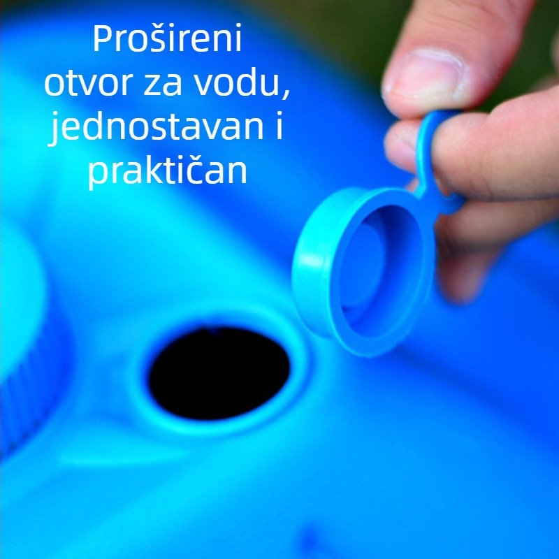 Veliki vanjski suncobran s bazom napunjenom vodom i plastičnim stalakom