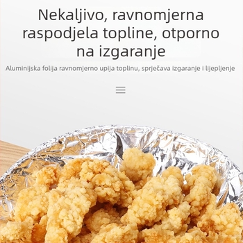 Klinley aluminijska folija u kutiji – kućna upotreba za roštilj, pečenje, tepsiju, aluminijska folija, papir za zračnu fritu