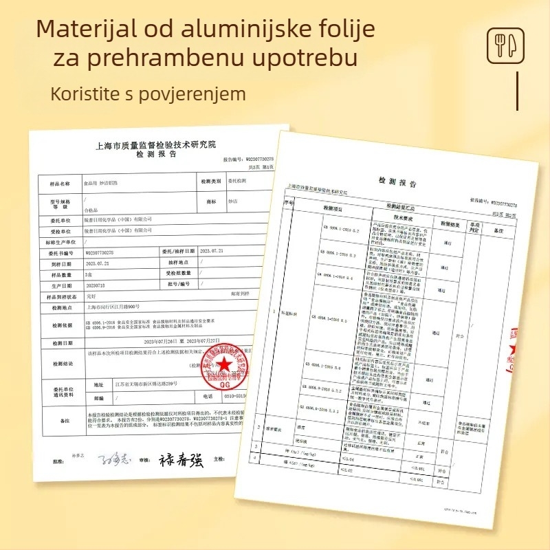 Miaojie Debela visokokvalitetna aluminijska folija, 20 m rola, prehrambena, otporna na visoke temperature, pogodna za roštilj, pećnicu i fritu na zrak