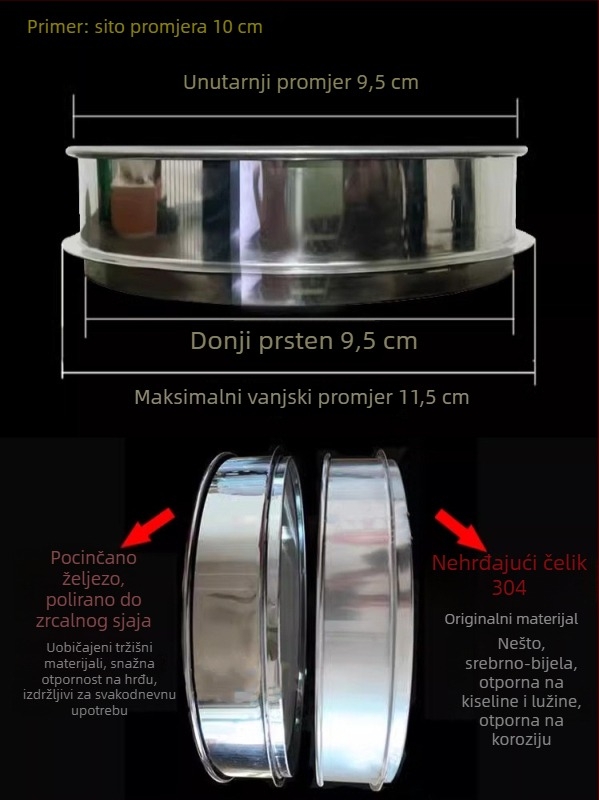Nehrđajući čelično sito za prah i brašno, ultrafina mreža za prah Panax notoginseng