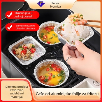 Posude od aluminijske folije za kućnu upotrebu: kalupi za jaja tartaletete, čaše od folije, pećnica za pečenje ostriga, pladanj za zrak-fryer