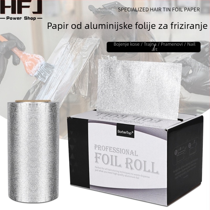 Gusta aluminijska folija za manikuru i frizerske salone – folija za uklanjanje laka i izbjeljivanje kose