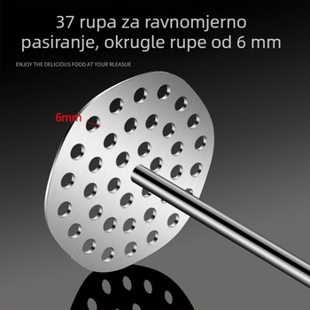 Ručni lis za krumpire od nehrđajućeg čelika za bebin pire, kuhinjski alat