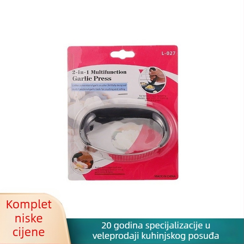 Lis za češnjak od 430 nehrđajućeg čelika, ručni zdrobitelj češnjaka