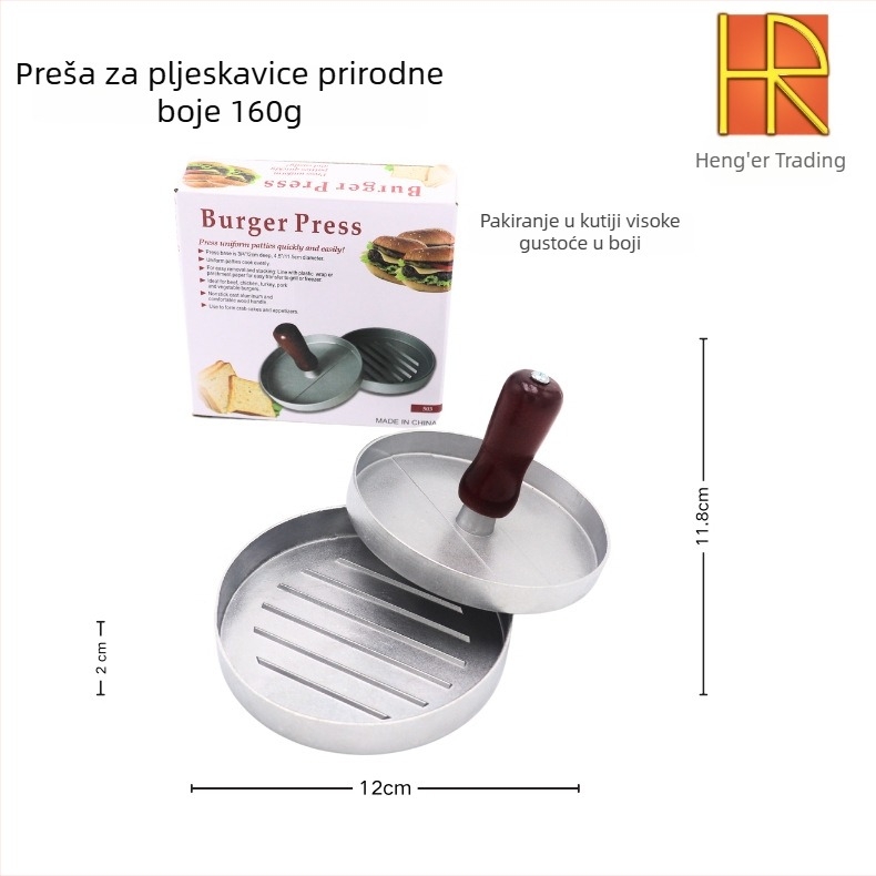 Kućni kuhinjski lis za hamburger – kružni kalup za pljeskavice, kreativan alat za doručak