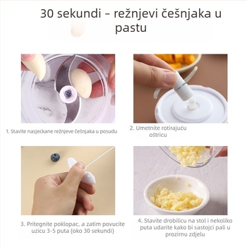 Ručna presica za češnjak i odvijač za guljenje češnjaka — višenamjenski kuhinjski alat za češnjak, đumbir i ljutu papriku