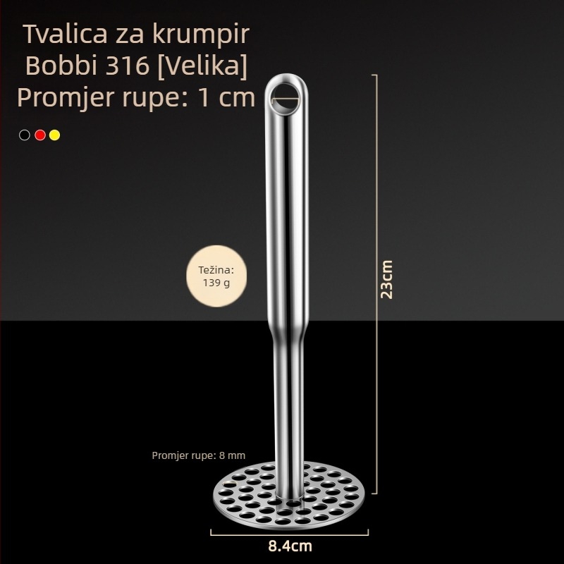 316 nehrđajući čelik – alat za pritisak bebine hrane i pire krumpira