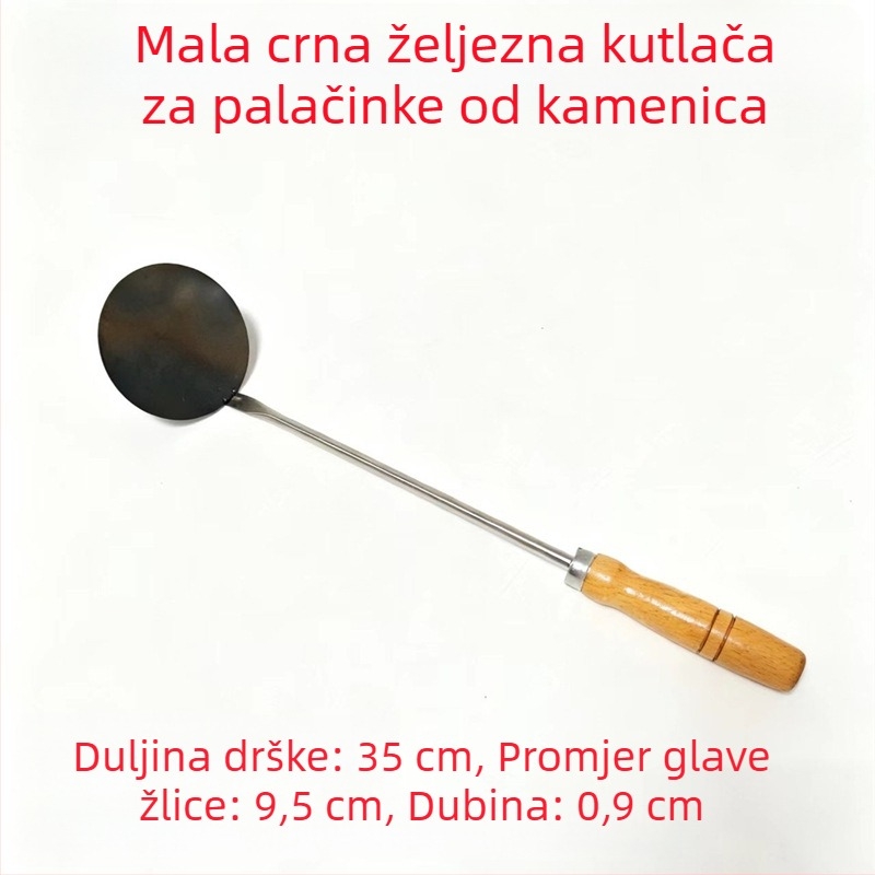 Jade set žlica za azijske pržene zalogaje — bukovo drvo, željezo i 201 nehrđajući čelik, površina otporna na prijanjanje