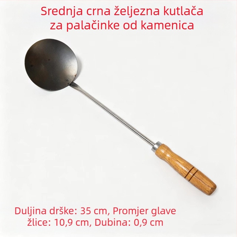 Jade set žlica za azijske pržene zalogaje — bukovo drvo, željezo i 201 nehrđajući čelik, površina otporna na prijanjanje