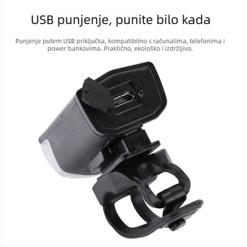 USB punjivo prednje svjetlo za bicikl, visoka svjetlina za noćnu vožnju, planinski bicikl, model 2255