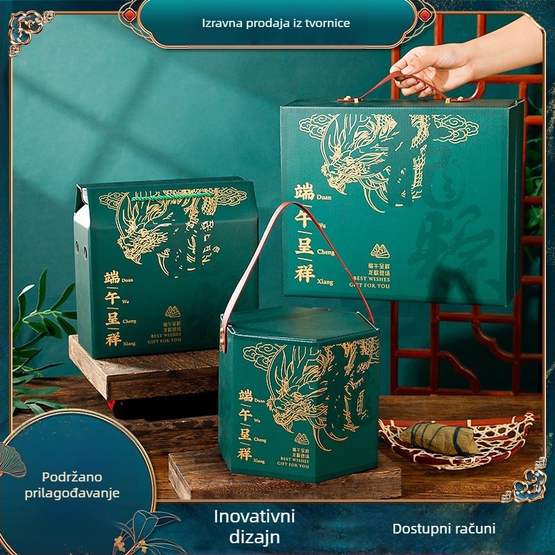 Zongzi darovna kutija za Festival dragonjih brodova, prijenosna ambalaža