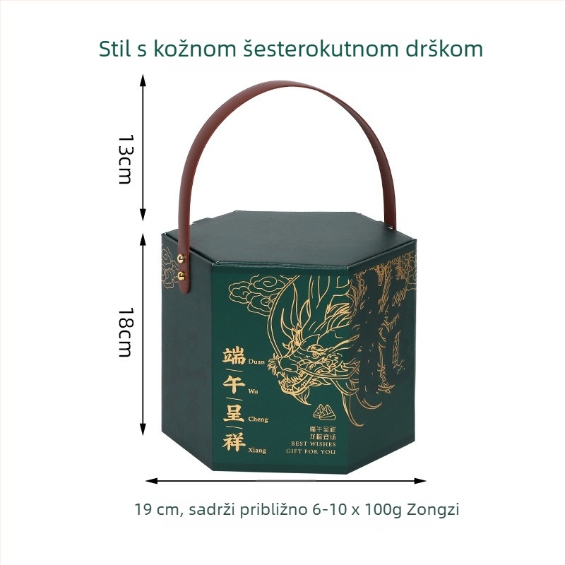 Zongzi darovna kutija za Festival dragonjih brodova, prijenosna ambalaža