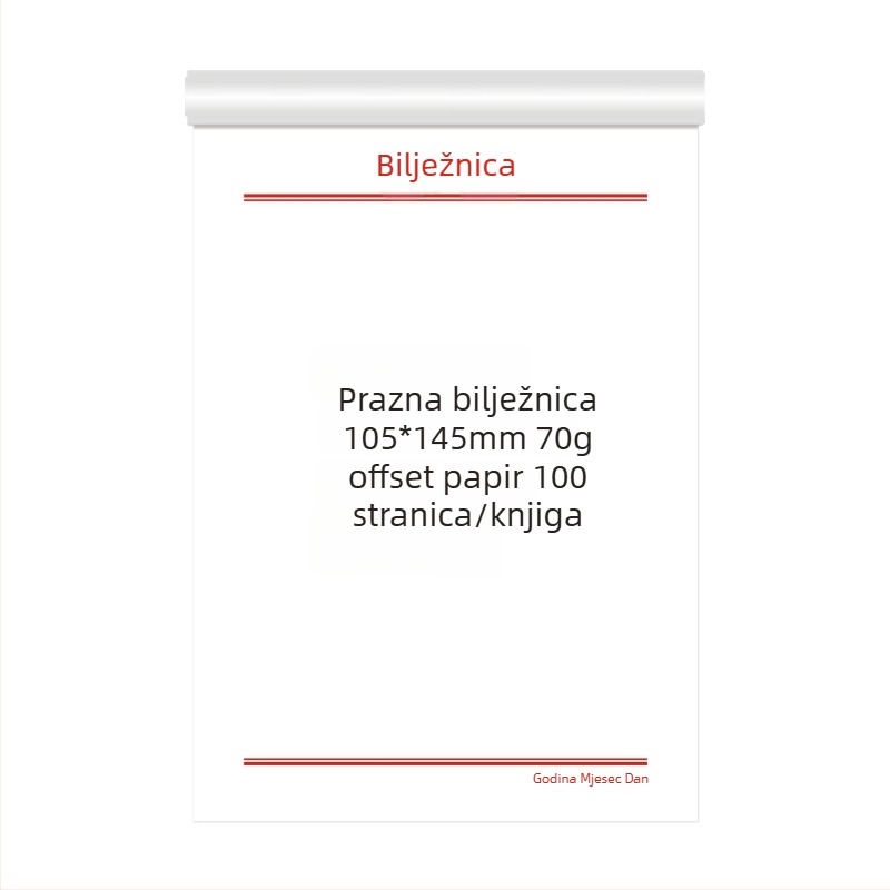 Grain kompaktni bilježnica s ljepljivim bilješkama, bilješke od rižinog papira i prazne stranice za odvajanje
