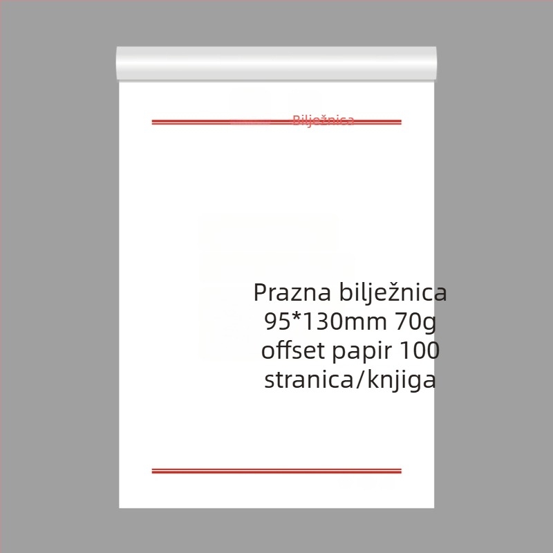 Grain kompaktni bilježnica s ljepljivim bilješkama, bilješke od rižinog papira i prazne stranice za odvajanje