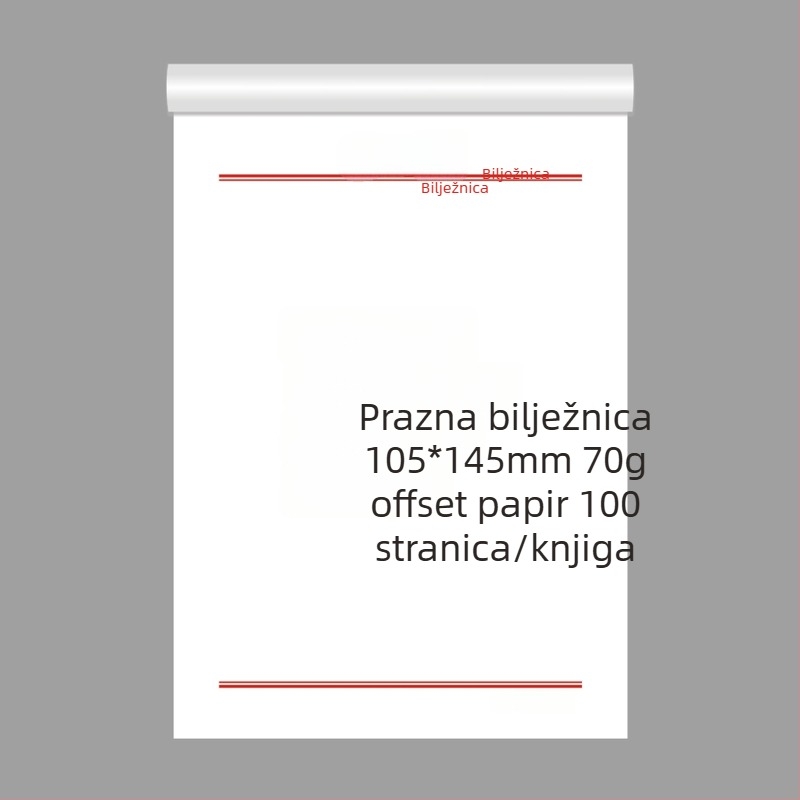 Grain kompaktni bilježnica s ljepljivim bilješkama, bilješke od rižinog papira i prazne stranice za odvajanje