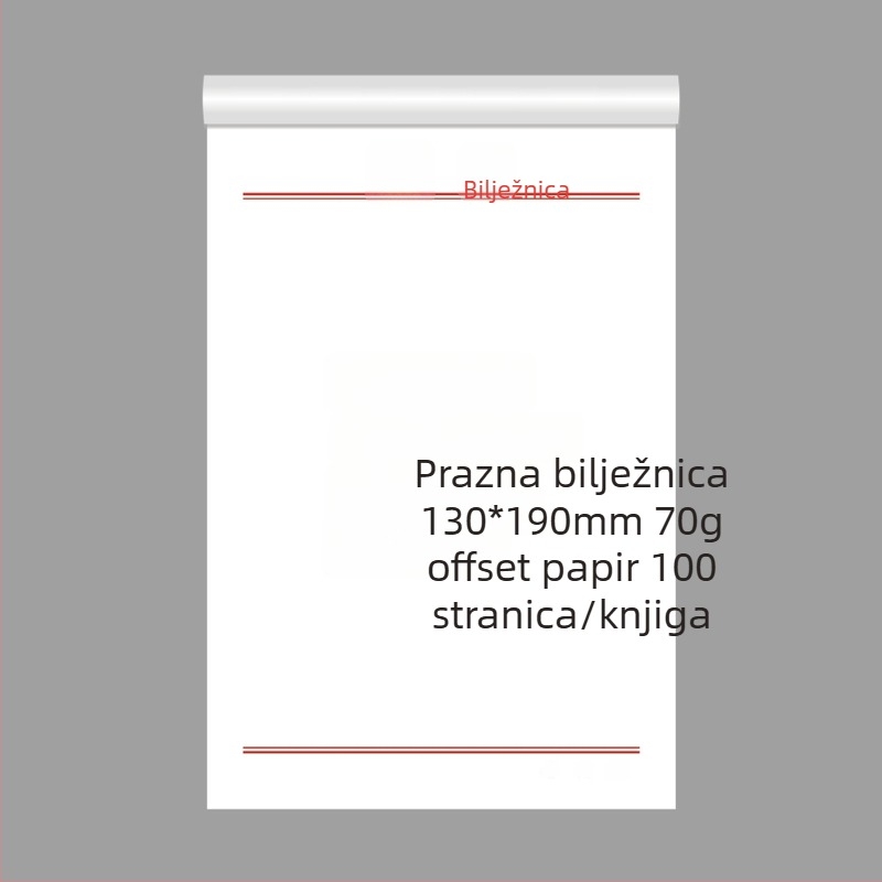 Grain kompaktni bilježnica s ljepljivim bilješkama, bilješke od rižinog papira i prazne stranice za odvajanje