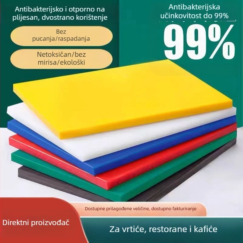 PE daska za rezanje, prehrambene kvalitete, za kućne, komercijalne i hotelske kuhinje; deblja daska za rezanje voća