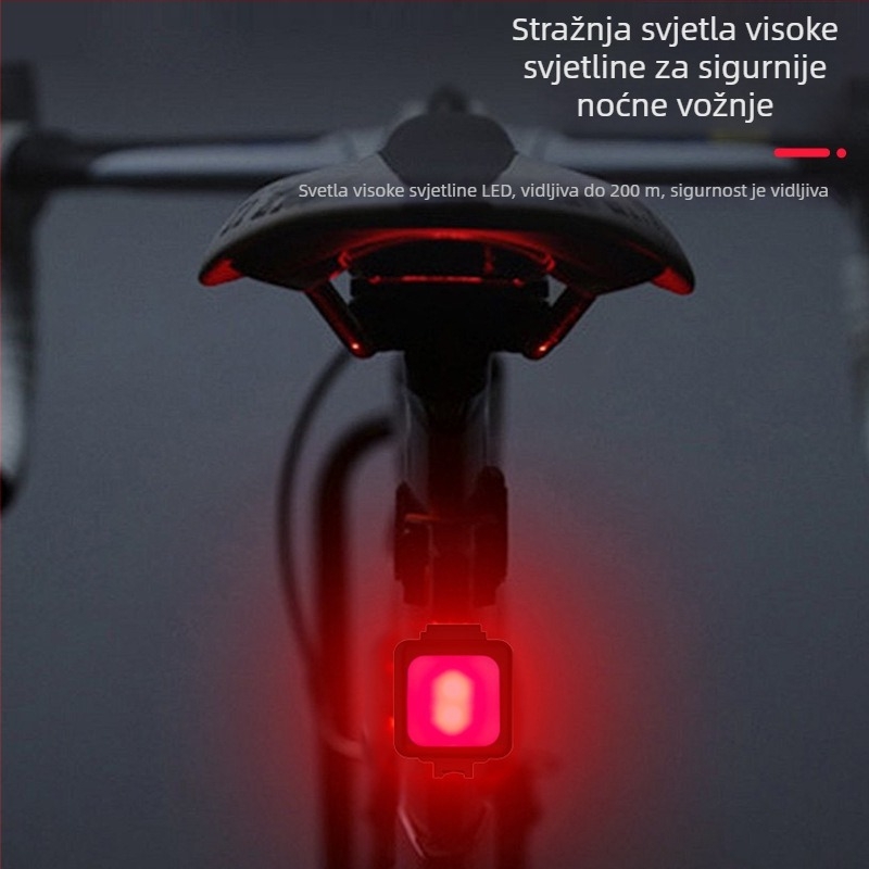 LED prednje i stražnje svjetlo za bicikl sa sigurnosnim upozorenjem, punjivo prijenosno svjetlo za vanjsku upotrebu