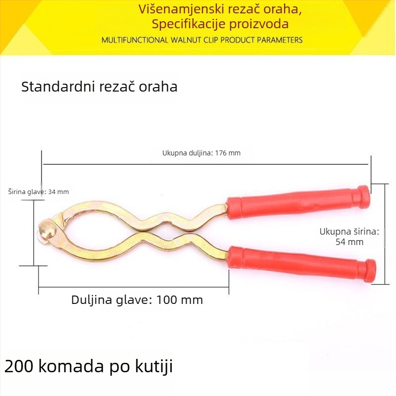 Višenamjenski alat za ljuštenje orašastih plodova – nehrđajući čelik, kućni alat s kliještima i nožem