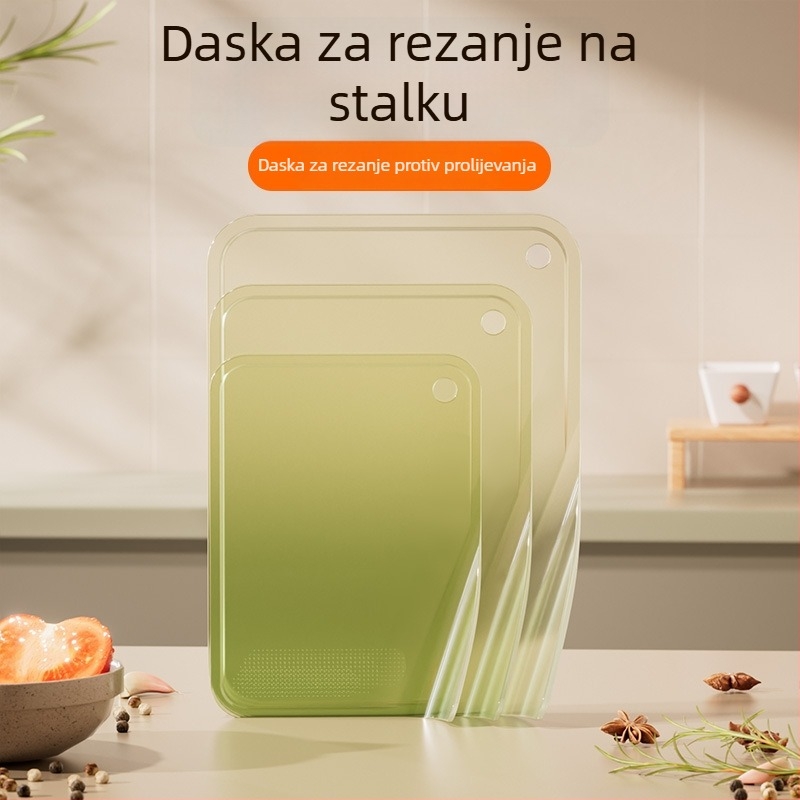 Kreativna kuhinjska daska za rezanje od plastike, otporna na masnoće, vertikalno odlaganje, otporna na vlagu i plijesan, jednostavna za čišćenje.