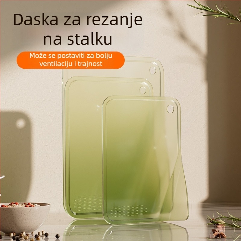 Kreativna kuhinjska daska za rezanje od plastike, otporna na masnoće, vertikalno odlaganje, otporna na vlagu i plijesan, jednostavna za čišćenje.