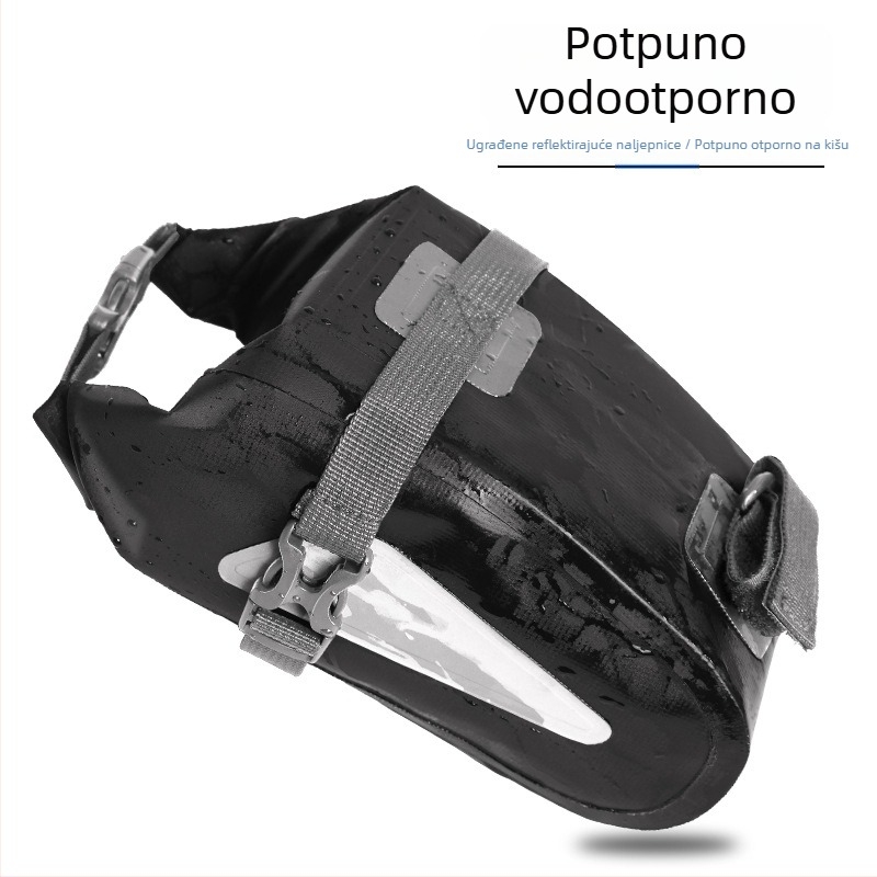 PVC torba za bicikl, 4L, vodootporna, otporna na habanje, s reflektirajućim elementima