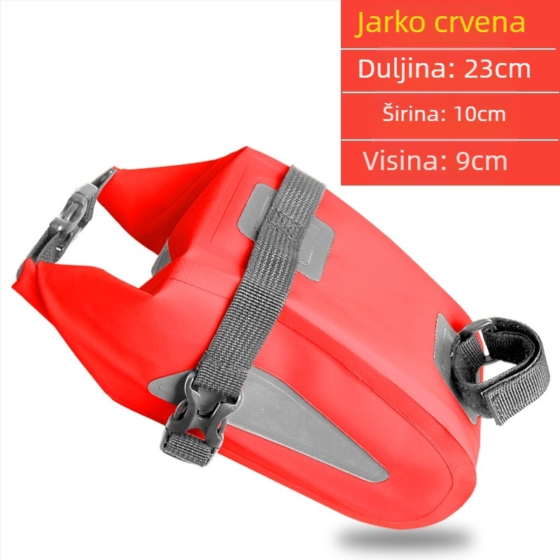 PVC torba za bicikl, 4L, vodootporna, otporna na habanje, s reflektirajućim elementima