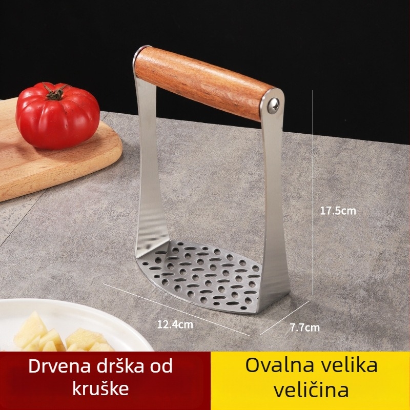 Nehrđajući čelični pire za krumpire i batat, dječja hrana, ručni veliki alat