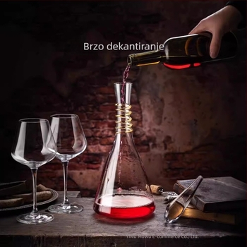 Ručni kristalni dekanter za crveno vino, velika kapaciteta iznad 1000 ml, retro luksuzni dizajn