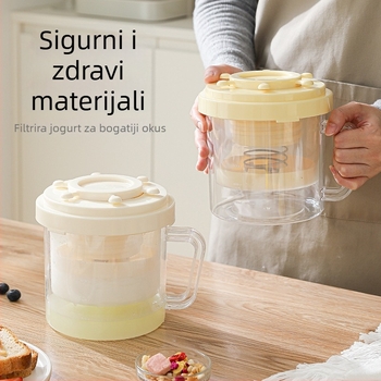Kućni jogurt-filter s opružnim odvajanjem sirutke, veliki kapacitet, za domaći grčki jogurt i filtriranje sojinog mlijeka