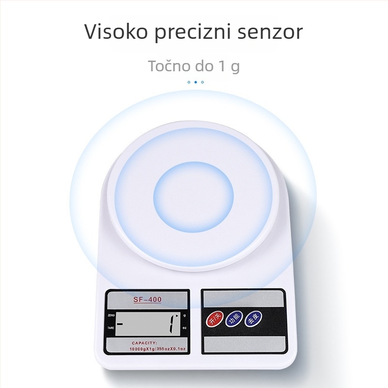 Precizna kuhinjska vaga za dućane s Milk Tea, kompakta elektronička vaga za pečenje i mjerenje hrane u gramima, komercijalna upotreba