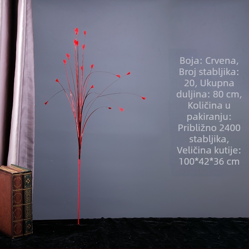 20-stabna lažna paunova trava za svadbenu dekoraciju, san laserska trava, paunov rep trava, vatromet trava