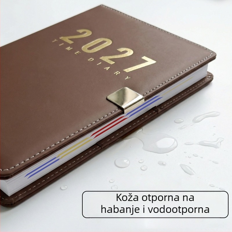 2027 dnevni planer i raspored, dnevnik s jednom stranom za dan